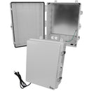 Altelix 17x14x7 Polycarbonate + ABS NEMA 4X Enclosure with Aluminum Equipment Mounting Plate, 120 VAC Outlets & Power Cord-2