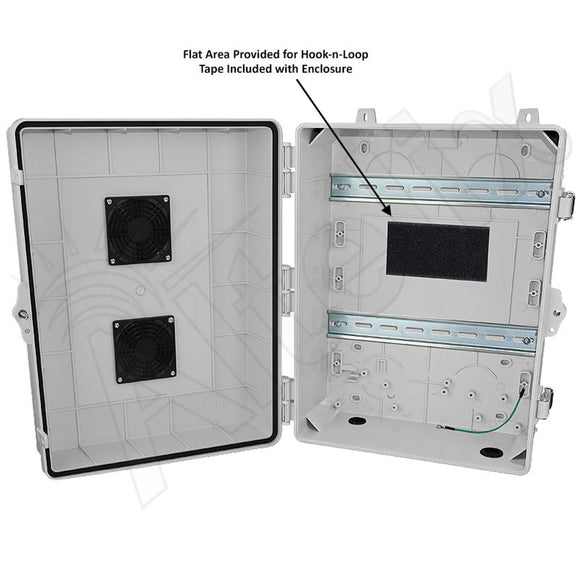 Altelix 17x14x7 Polycarbonate + ABS Vented DIN Rail Enclosure