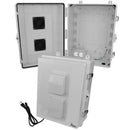 Altelix 17x14x7 Polycarbonate + ABS Vented RF Transparent Outdoor WiFi Enclosure with 120 VAC Outlets & Power Cord-1