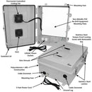 Altelix 17x14x7 Polycarbonate + ABS Vented RF Transparent Outdoor WiFi Enclosure with No-Drill PVC Equipment Mounting Plate, Cooling Fan, 120 VAC Outlets & Power Cord-2