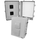 Altelix 17x14x7 Polycarbonate + ABS Vented RF Transparent Outdoor WiFi Enclosure with No-Drill PVC Equipment Mounting Plate-1