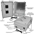 Altelix 17x14x7 Polycarbonate + ABS Vented Enclosure with Aluminum Equipment Mounting Plate, 120 VAC Outlets & Power Cord-2