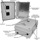 Altelix 17x14x7 Polycarbonate + ABS Vented Enclosure with Aluminum Equipment Mounting Plate-2