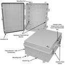 Altelix 17x14x7 Polycarbonate + ABS NEMA 4X RF Transparent Outdoor WiFi Enclosure-2