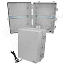 Altelix 17x14x9 Polycarbonate + ABS NEMA 4X DIN Rail Enclosure with 120 VAC Outlets & Power Cord-1