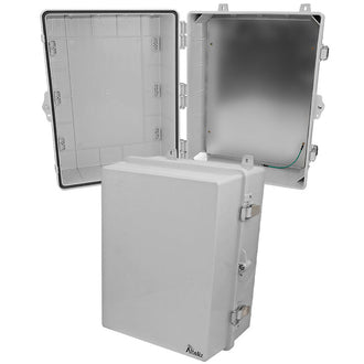 Altelix 17x14x9 Polycarbonate + ABS NEMA 4X Enclosure with Aluminum Equipment Mounting Plate