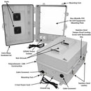 Altelix 17x14x9 Polycarbonate + ABS Vented RF Transparent Outdoor WiFi Enclosure with No-Drill PVC Equipment Mounting Plate, 120 VAC Outlets & Power Cord-2