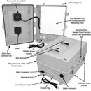 Altelix 17x14x9 Polycarbonate + ABS Vented RF Transparent Outdoor WiFi Enclosure with No-Drill PVC Equipment Mounting Plate, Cooling Fan, 120 VAC Outlets & Power Cord-2