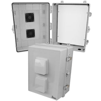 Altelix 17x14x9 Polycarbonate + ABS Vented RF Transparent Outdoor WiFi Enclosure with No-Drill PVC Equipment Mounting Plate