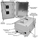 Altelix 17x14x9 Polycarbonate + ABS Vented Enclosure with Aluminum Equipment Mounting Plate-2