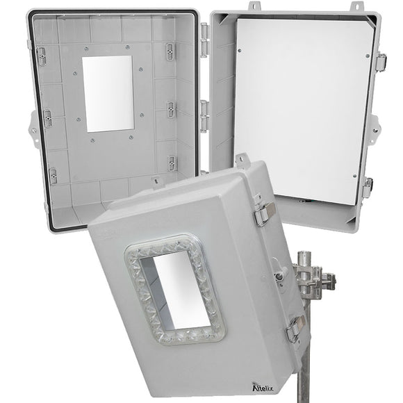 Altelix Windowed Aimable Enclosure - Polycarbonate + ABS NEMA 4X Directional Enclosure with Window and Tilt-and-Swivel Mount