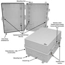 Altelix 17x14x9 Polycarbonate + ABS NEMA 4X RF Transparent Outdoor WiFi Enclosure-2