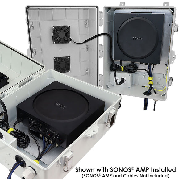 Altelix Weatherproof Enclosure for SONOS® AMP with 120 VAC Outlets and Power Cord