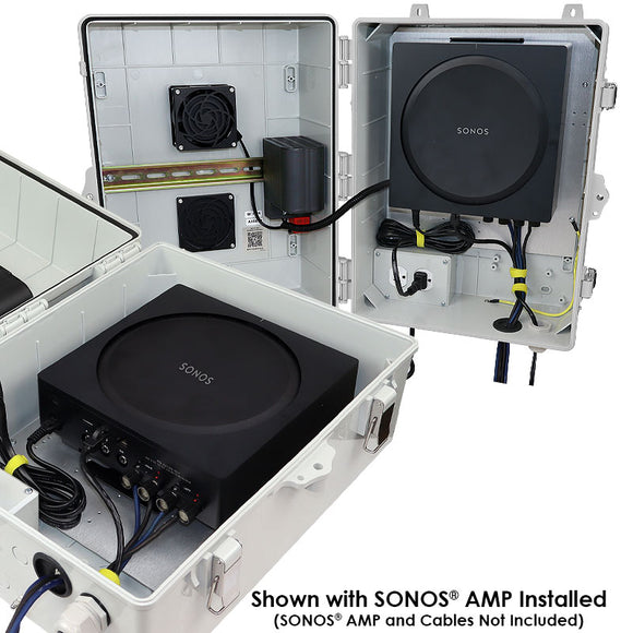 Altelix Weatherproof Audio Video Enclosure with Universal Equipment Mounting and 120 VAC Outlets