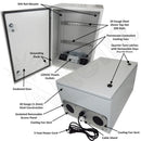 Altelix 24x16x12 Industrial DIN Rail Steel Weatherproof NEMA Enclosure with Dual Cooling Fans, 120 VAC Outlets and Power Cord-1