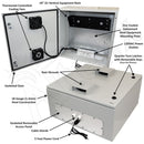 Altelix 24x24x12 19" Wide 2U Vertical Rack Steel Weatherproof NEMA Enclosure with Dual Door Mounted Cooling Fans, Dual 120 VAC Duplex Outlets and Power Cord-2