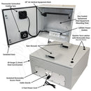 Altelix 24x24x12 19" Wide 4U Vertical Rack Steel Weatherproof NEMA Enclosure with Dual Door Mounted Cooling Fans, Dual 120 VAC Duplex Outlets and Power Cord-2