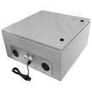 Altelix 24x24x12 19" Wide 4U Vertical Rack Steel Weatherproof NEMA Enclosure with Dual Cooling Fans, Dual 120 VAC Duplex Outlets and Power Cord-8