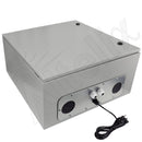 Altelix 24x24x12 19" Wide 4U Vertical Rack Steel Weatherproof NEMA Enclosure with Dual Cooling Fans, Dual 120 VAC Duplex Outlets and Power Cord-9