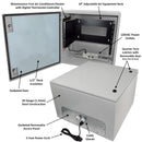 Altelix Air Conditioned Enclosure with Heat and 6U Equipment Rack - Steel Weatherproof NEMA 4X Rated with 120VAC Power Outlets-1