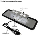 Altelix NEMA 4X Steel Weatherproof Enclosure with Heavy Duty 19" Adjustable 8U Rack Frame, Dual 120 VAC Duplex Outlets and Power Cord-3