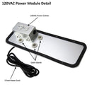 Altelix NEMA 4X Steel Weatherproof Enclosure with Heavy Duty 19" Wide Adjustable 8U Rack Frame, Single 120 VAC Duplex Outlet and Power Cord-3