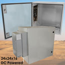 Altelix DC Powered Air Conditioned Enclosure with Heat - 24x24x16 Steel Weatherproof NEMA 4X Rated, 12VDC, 24VDC, 48VDC-2
