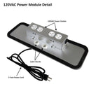 Altelix 24x24x16 Steel Weatherproof NEMA Enclosure with Heavy Duty 19" Wide Adjustable 8U Rack Frame, Dual Door Mounted Cooling Fans, Dual 120 VAC Duplex Outlets and Power Cord-3