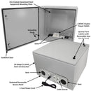 Altelix Vented Steel Weatherproof NEMA Enclosure with Single 120 VAC Duplex Outlet and Power Cord-1