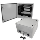 Altelix 120VAC 20A Steel NEMA Enclosure for UPS Power Systems with Heavy Duty 19" Wide Adjustable 8U Rack Frame, Dual Cooling Fans, 20A Power Outlets & Power Cord-1