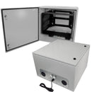 Altelix Steel Weatherproof NEMA Enclosure with Heavy Duty 19" Adjustable 8U Rack Frame, Dual Cooling Fans, Dual 120 VAC Duplex Outlets and Power Cord-1