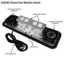 Altelix Steel Weatherproof NEMA Enclosure with Heavy Duty 19" Adjustable 8U Rack Frame, Dual Cooling Fans, Dual 120 VAC Duplex Outlets and Power Cord-3