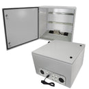 Altelix Industrial DIN Rail Steel Weatherproof NEMA Enclosure with Dual Cooling Fans, Single 120 VAC Duplex Outlet and Power Cord-1