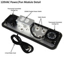 Altelix Weatherproof NEMA Enclosure with Heavy Duty 19" Adjustable 8U Rack Frame, Dual Cooling Fans, Single 120 VAC Duplex Outlet and Power Cord-3