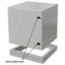 Altelix NEMA 4X Steel Pad Mount Cabinet Enclosure with Plinth and Dual 120 VAC Duplex Outlets-4