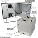 Altelix 24x24x24 Steel Pad Mount Cabinet NEMA Enclosure with Plinth, Dual Cooling Fans and Dual 120 VAC Duplex Outlets-1