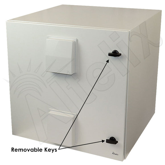 Altelix 24x24x24  19" Wide 6U Rack Steel Weatherproof NEMA Enclosure with Door Mounted Dual Vents, Steel Equipment Mounting Plate