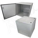 Altelix 24x24x24 NEMA 4X Steel Weatherproof Enclosure with Steel Equipment Mounting Plate and 19" Wide 6U Rack Frame-1