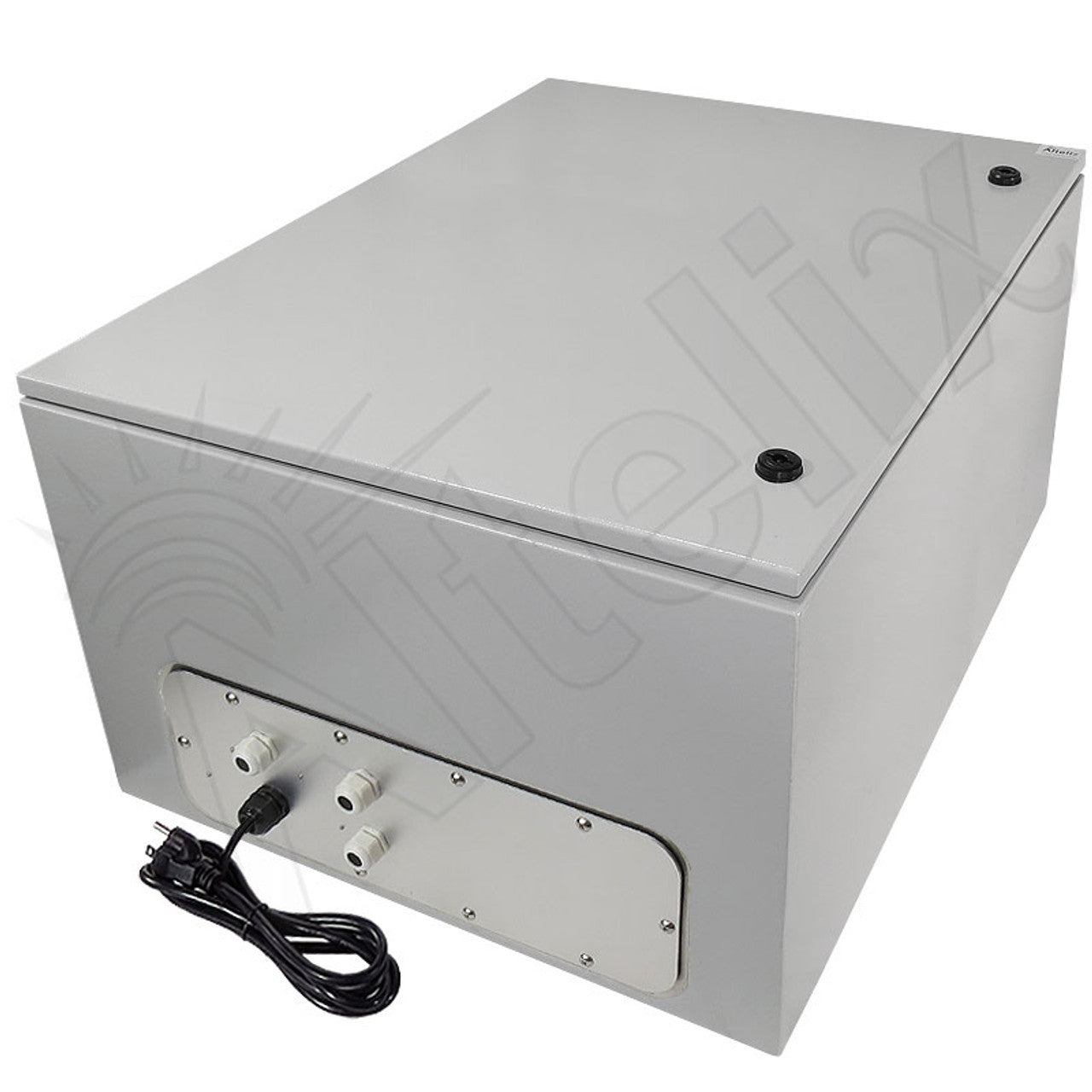 Altelix 28x24x16 19" Wide 6U Rack NEMA 4X Steel Weatherproof Enclosure with Single 120 VAC Duplex Outlet and Power Cord