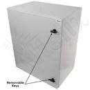 Altelix 19" Wide 6U Rack NEMA 4X Steel Weatherproof Enclosure-9