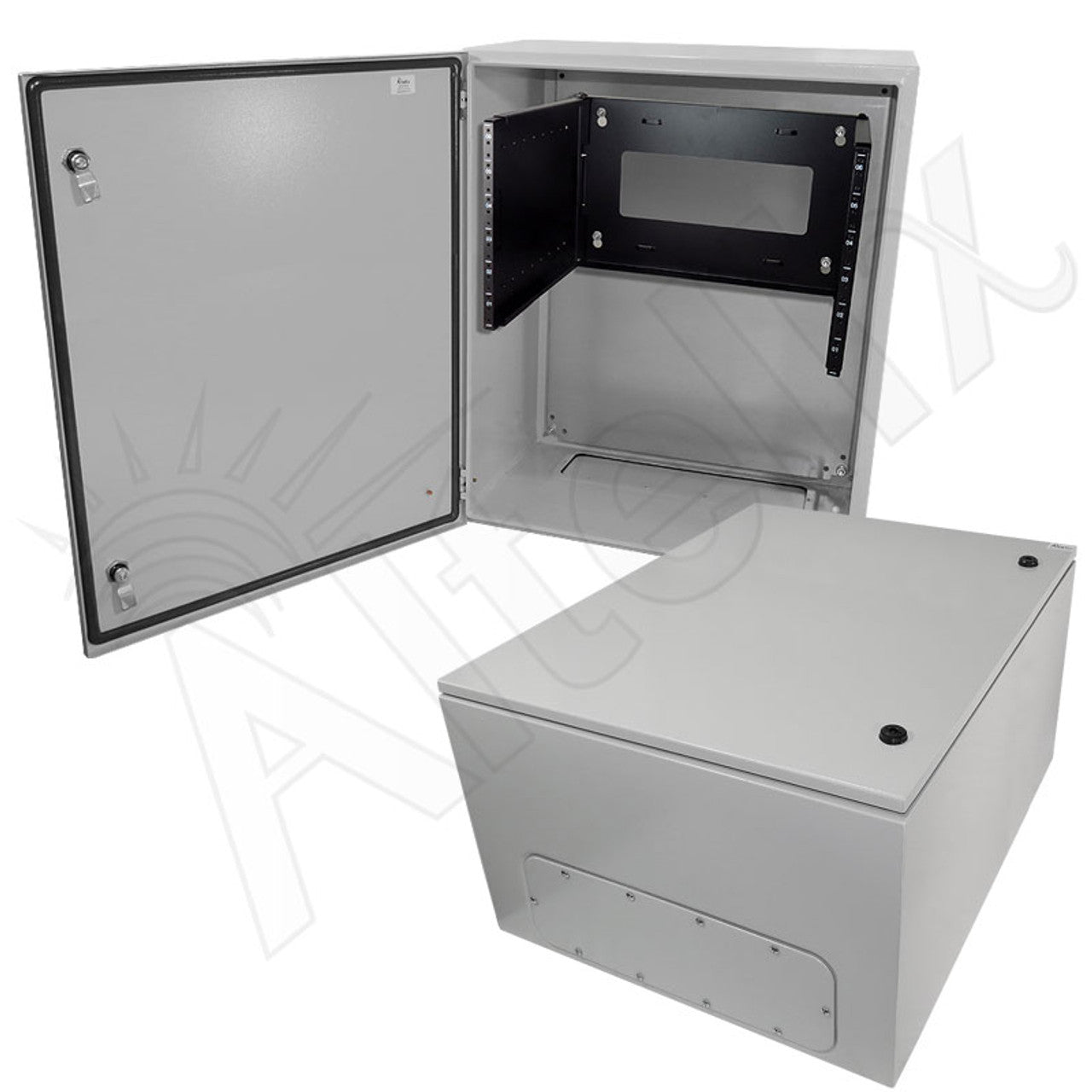 Altelix 19" Wide 6U Rack NEMA 4X Steel Weatherproof Enclosure