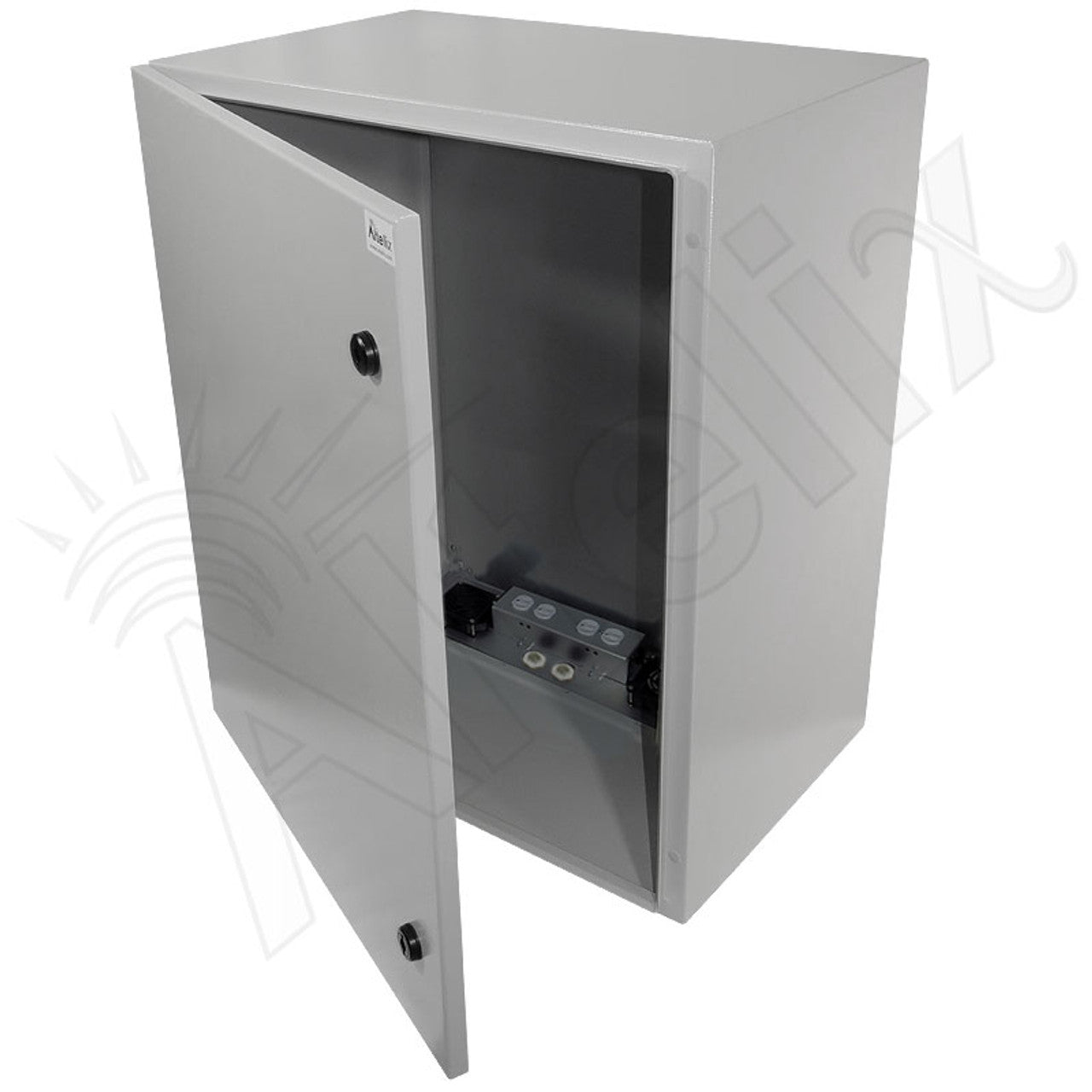 Altelix Steel Weatherproof NEMA Enclosure with 120 VAC Outlets, Power Cord & 85°F Turn-On Cooling Fan