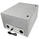 Altelix 28x24x16 Steel Weatherproof NEMA Enclosure with Heavy Duty 19" Adjustable 6U Rack Frame, Single 120 VAC Duplex Outlet, Power Cord & 85°F Turn-On Cooling Fans-8