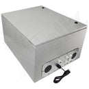 Altelix 28x24x16 Steel Weatherproof NEMA Enclosure with Heavy Duty 19" Adjustable 6U Rack Frame, Single 120 VAC Duplex Outlet, Power Cord & 85°F Turn-On Cooling Fans-7