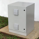 Altelix 28x24x24 Steel Pad Mount Cabinet NEMA Enclosure with Plinth, Dual Cooling Fans and Dual 120 VAC Duplex Outlets-1