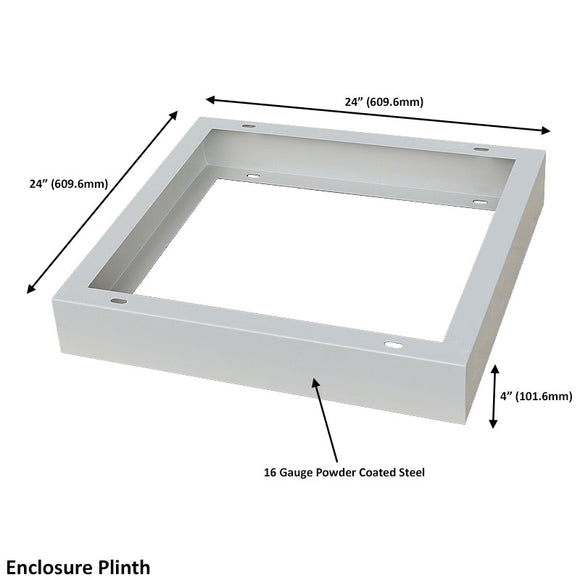 Altelix 28x24x24 Steel Pad Mount Cabinet NEMA Enclosure with Plinth, Dual Cooling Fans and Dual 120 VAC Duplex Outlets
