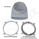 Polycarbonate Enclosure Vent/Fan Shroud with 80mm Fan Mount-3