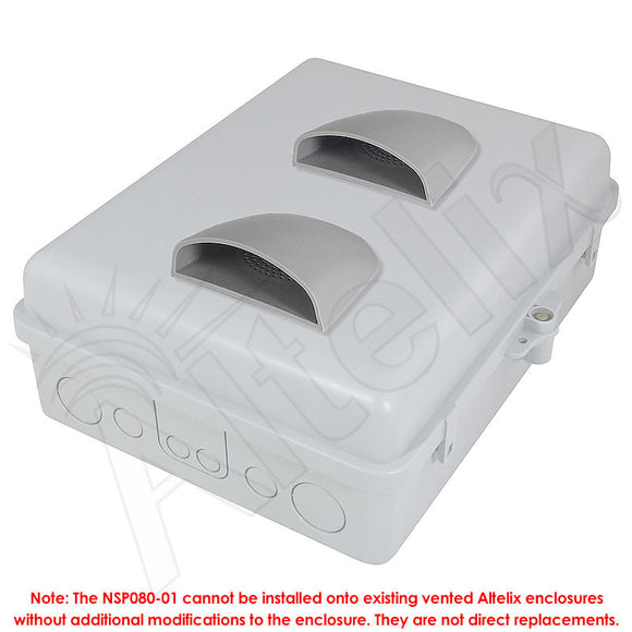 Polycarbonate Enclosure Vent/Fan Shroud with 80mm Fan Mount
