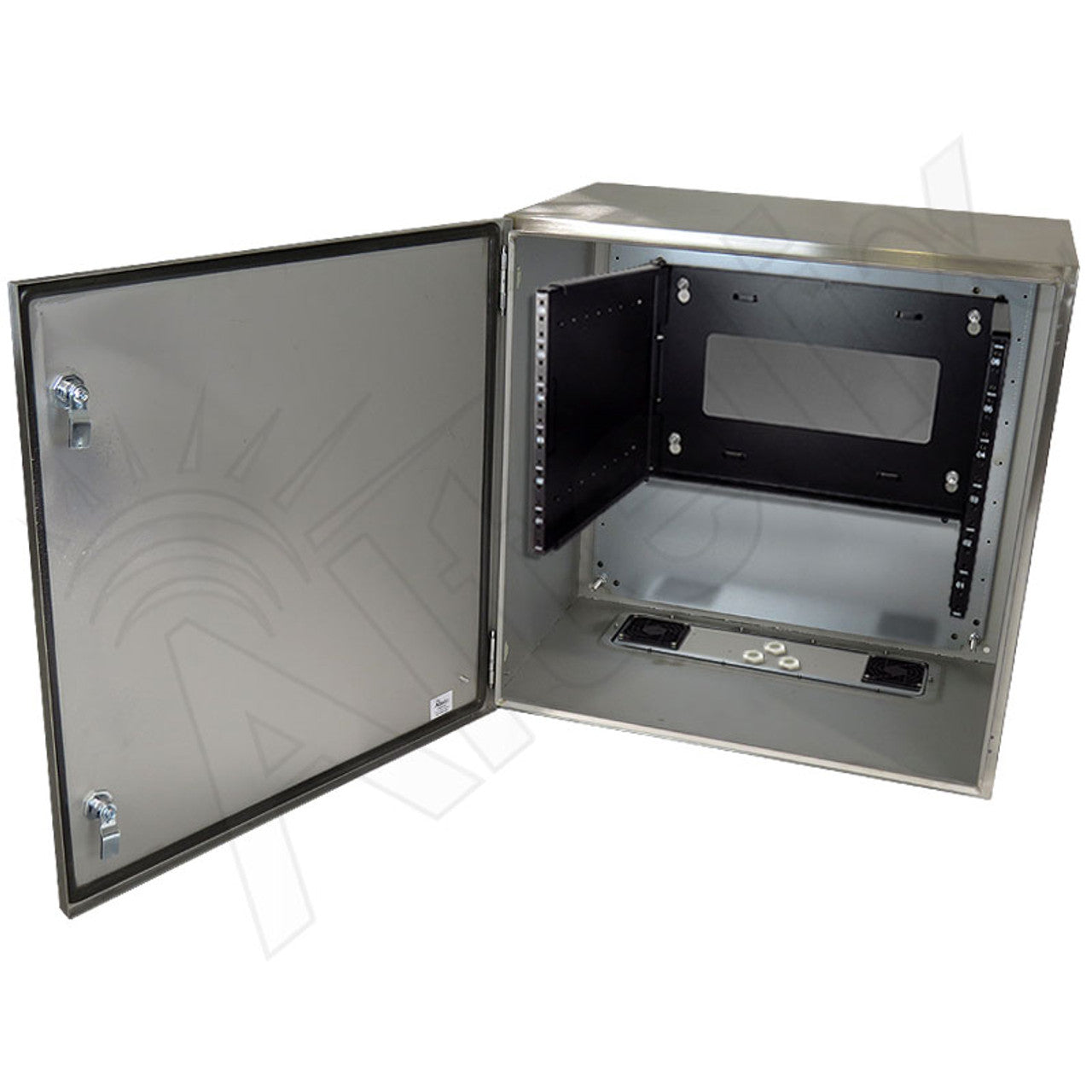 Altelix 24x24x16 Vented 19" Wide 6U Rack Stainless Steel Weatherproof NEMA Enclosure