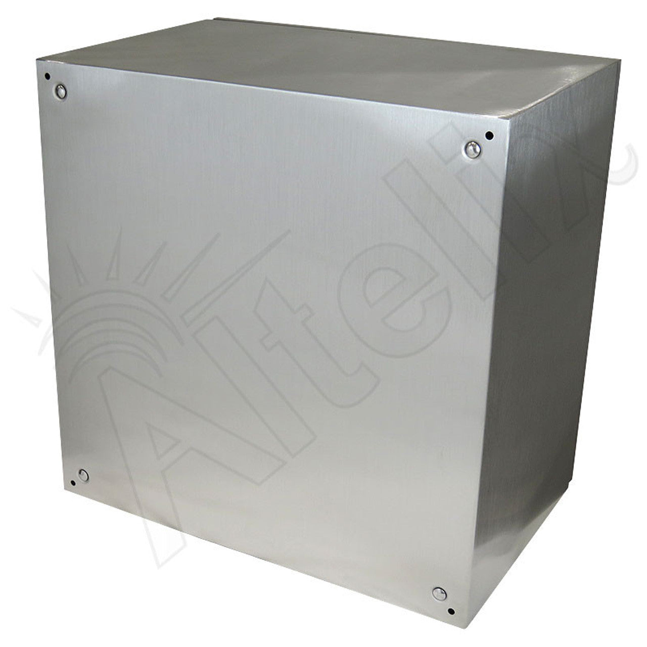 Altelix 24x24x16 Vented Stainless Steel Weatherproof NEMA Enclosure with Heavy Duty 19" Wide Adjustable 8U Rack Frame